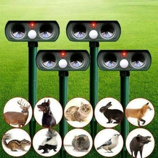 Solar-Powered Ultrasonic Animal Pest Repeller with Motion Sensor – Effective Deer Deterrent for Outdoor Use 1
